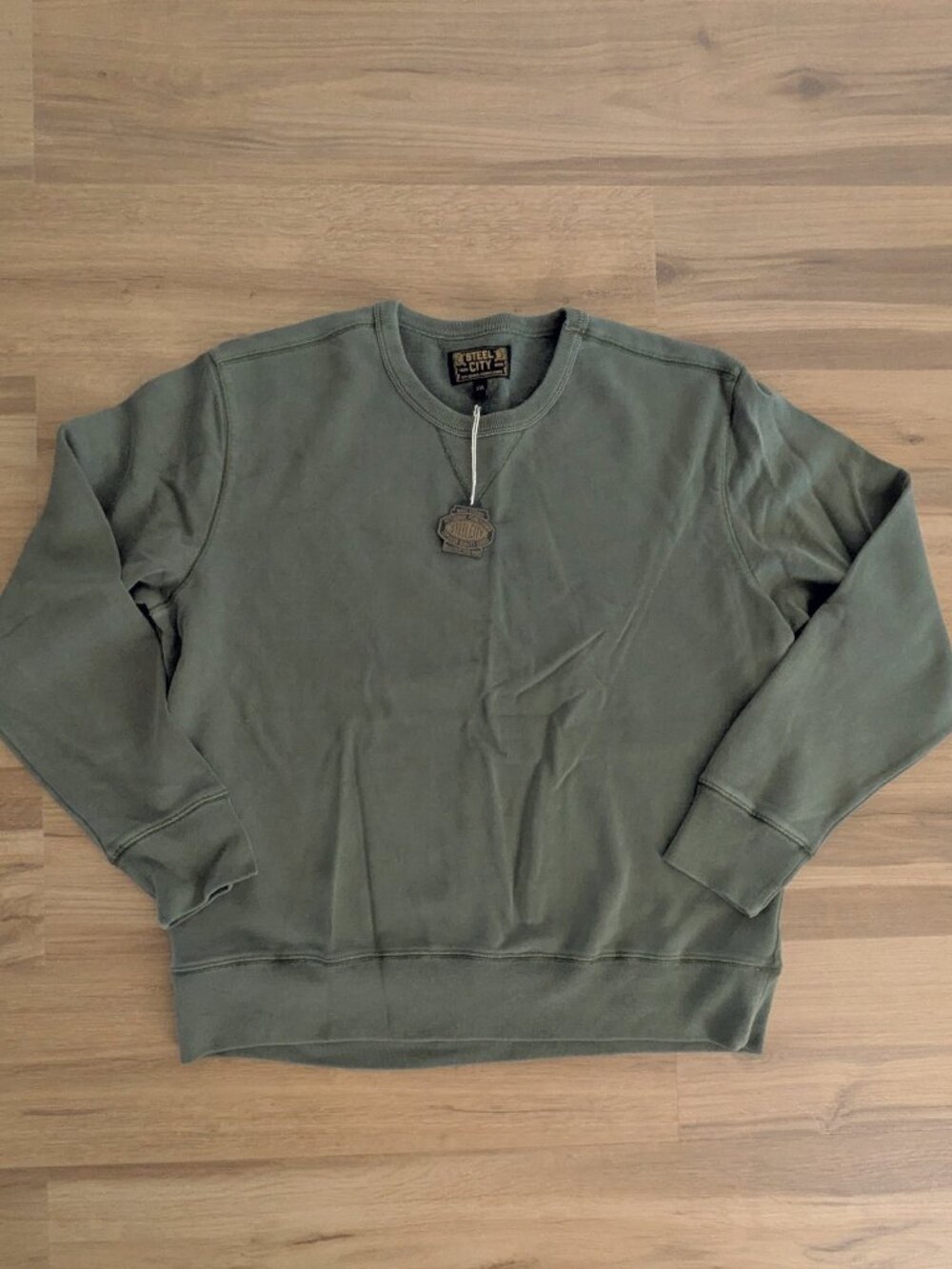 NWT Steel City Vintage Green Crewneck Sweatshirt XXL Heavyweight French Terry